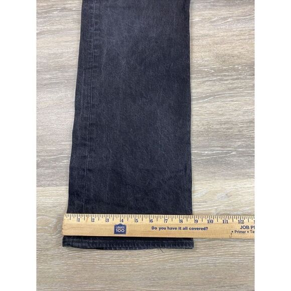 Levis 501 Jeans Mens 42 Button‎ Fly Black Denim Straight Leg Adult Casual 42x34 - Picture 11 of 13